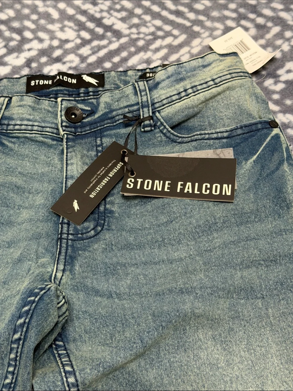 Men's Straight Jeans in Faded Blue -